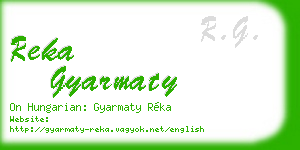 reka gyarmaty business card