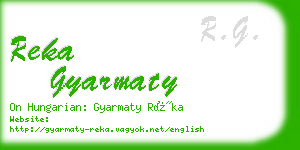 reka gyarmaty business card